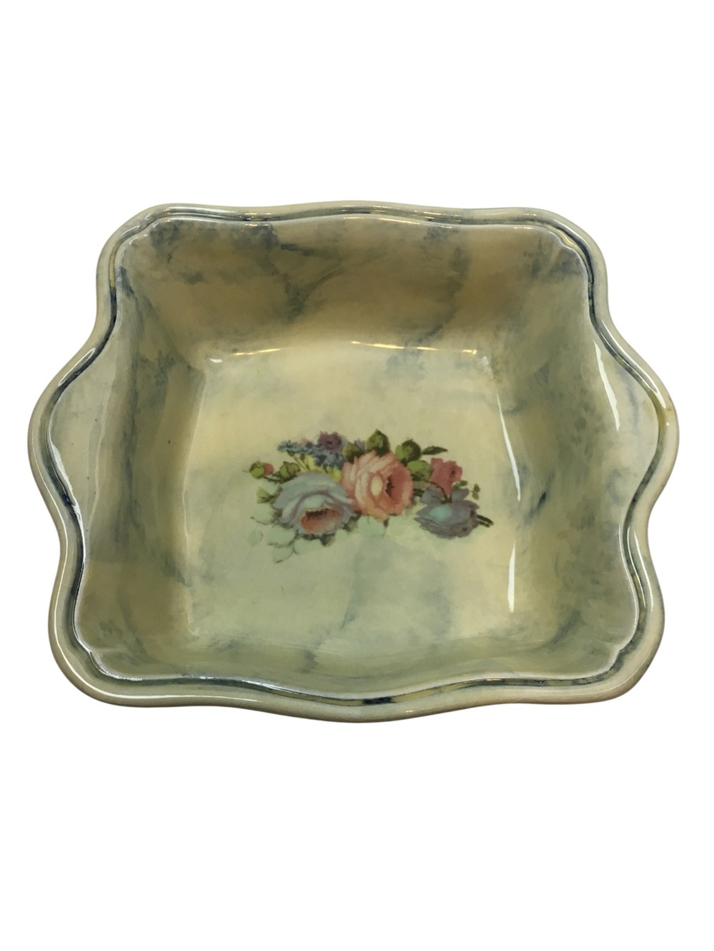VINTAGE Made in Italy Porcelain Dish Tray Trinket Holder Floral Dainty Feminine